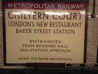 Mcqillian Signs | Hand-written restoration of historic sign at Baker Street Underground Station.