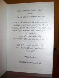 Mcqillian Signs | We also make Personal, Hand-Crafted Cards for any Special Occasion, such as Weddings and Anniversaries - please enquire for details.