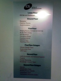 Mcqillian Signs | Directory sign on 3mm Metallic Acrylic.