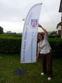 Mcqillian Signs | Feather Banner. Designed and printed on Fire retardant knitted polyester fabric.